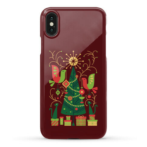 Vintage Christmas Tree Decorating Phone Case